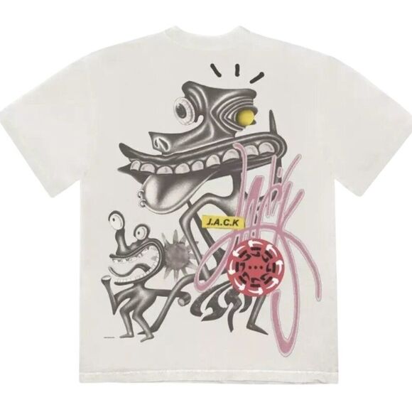 Cactus Jack by Travis Scott Mens Artifacts T-Shirt CJJ1-SS01 Natural Size XL NWT - Picture 7 of 8